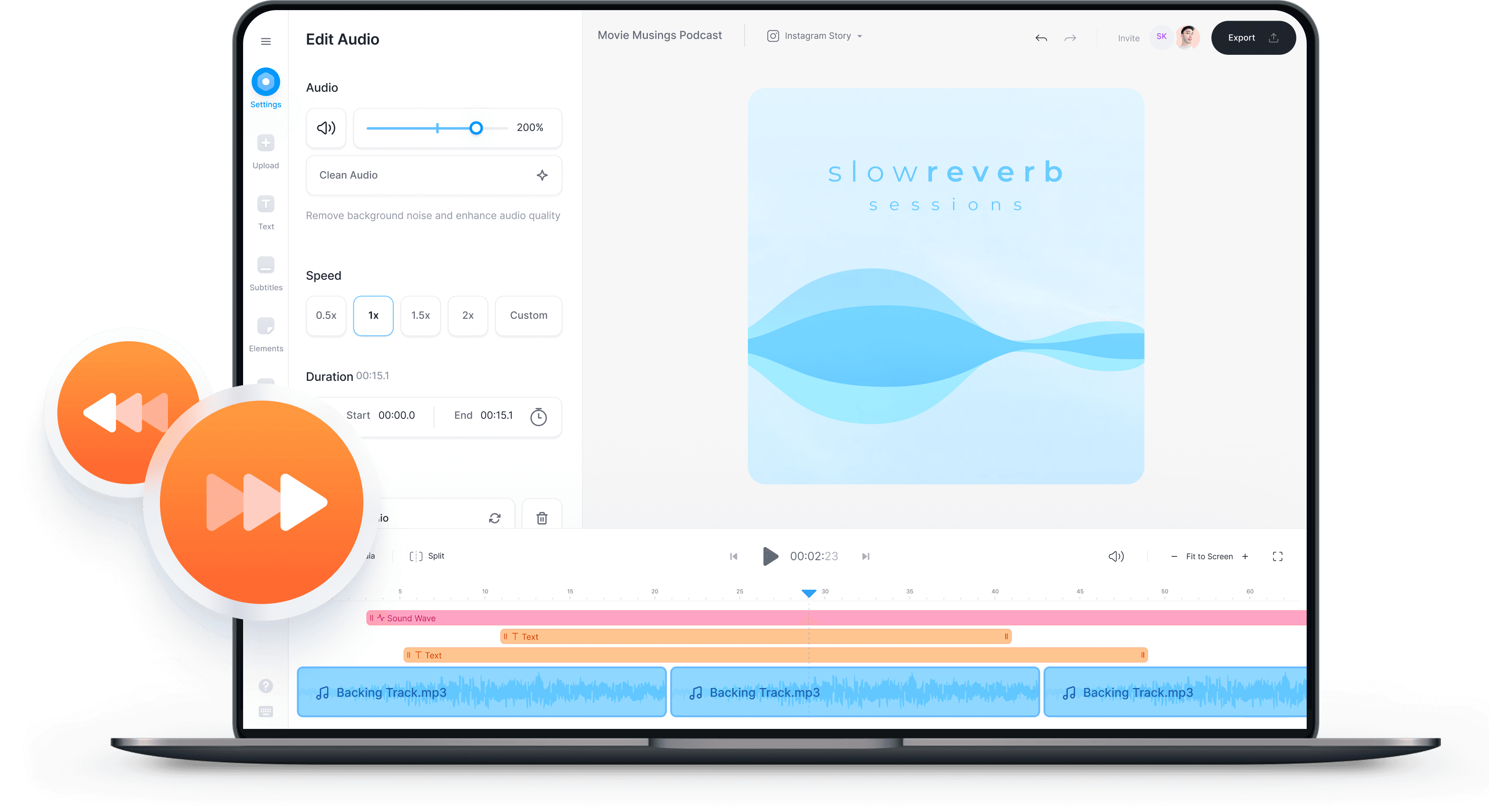 Change Music Speed Online Audio Speed Changer VEED.IO