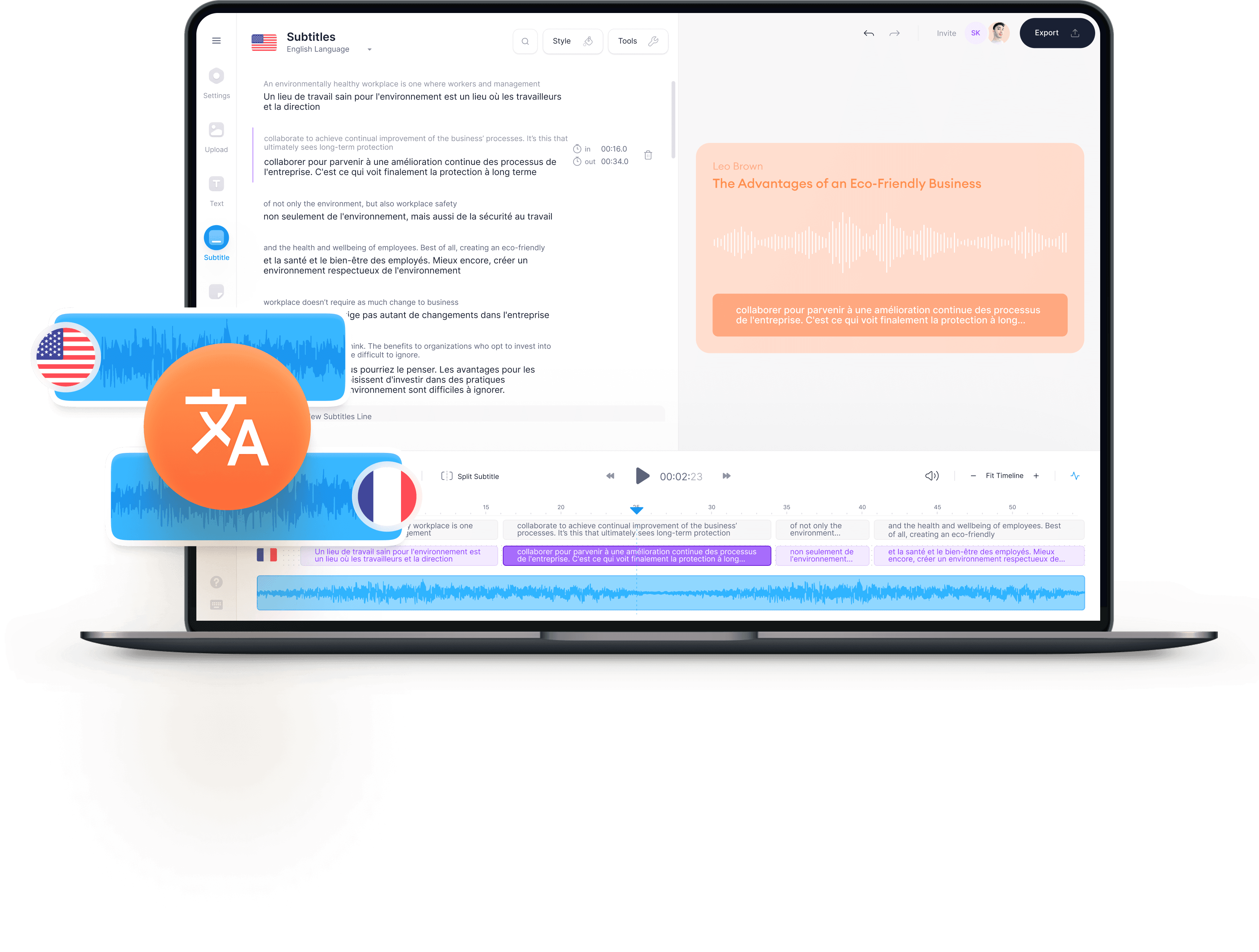 Translate Audio To Text Auto Transcribe Translate VEED IO