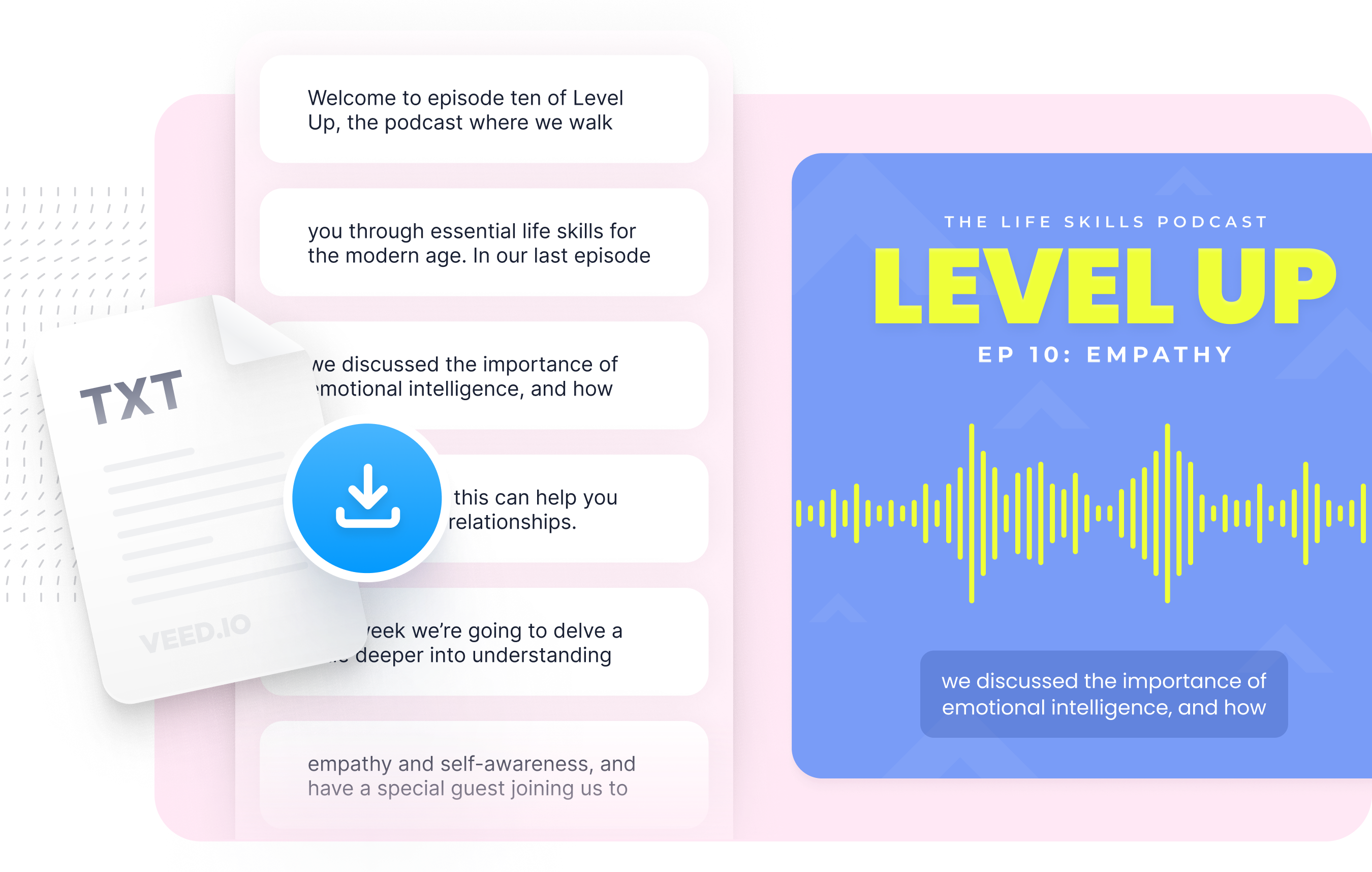 Convert voice message to text audio to text veed io