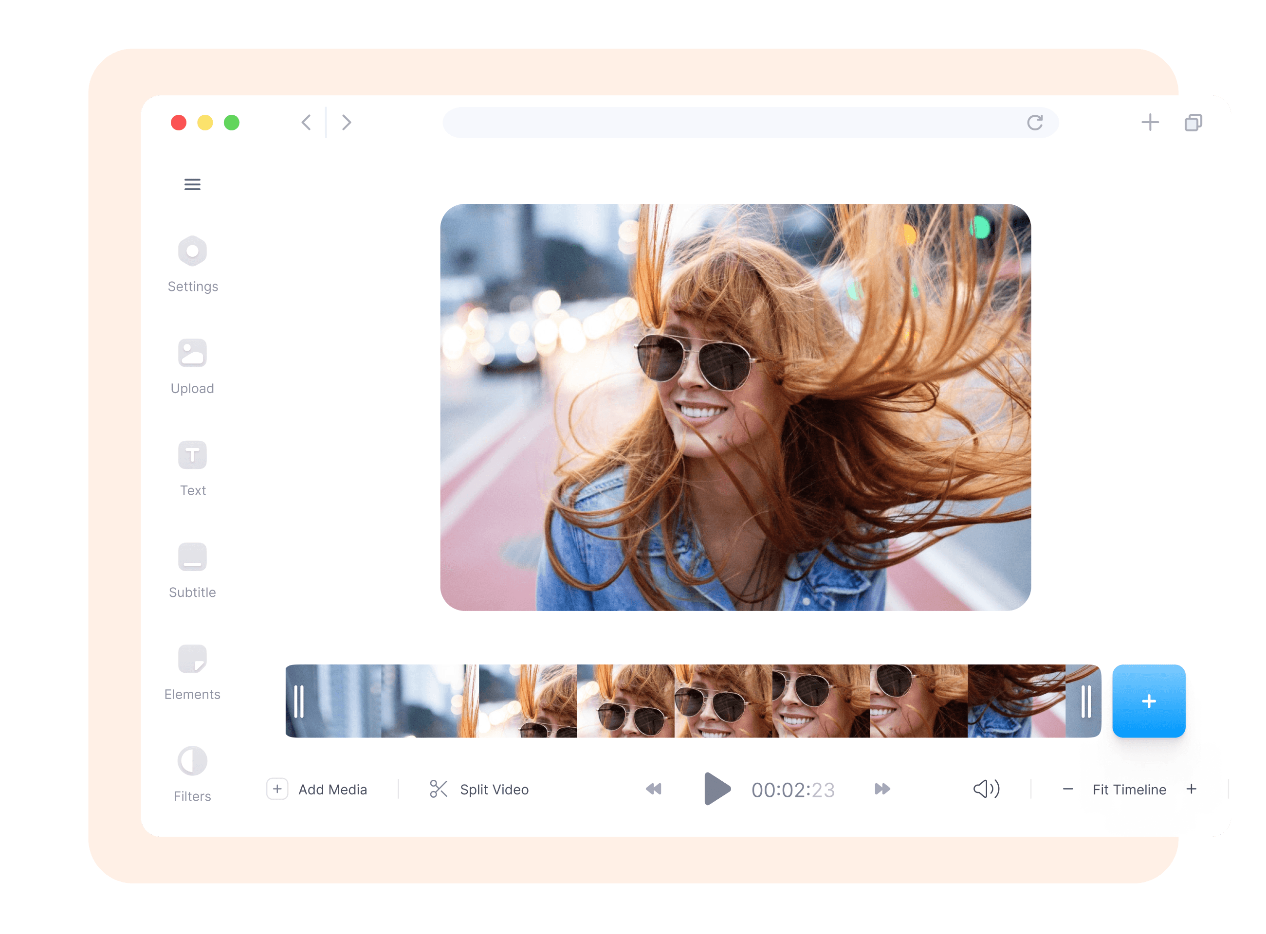 Browser-based video editing app