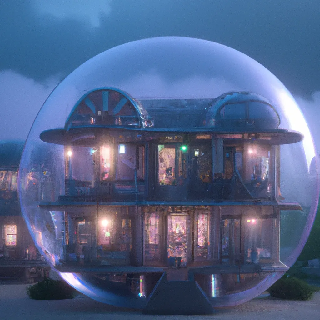 AI generovaný bublinový dům