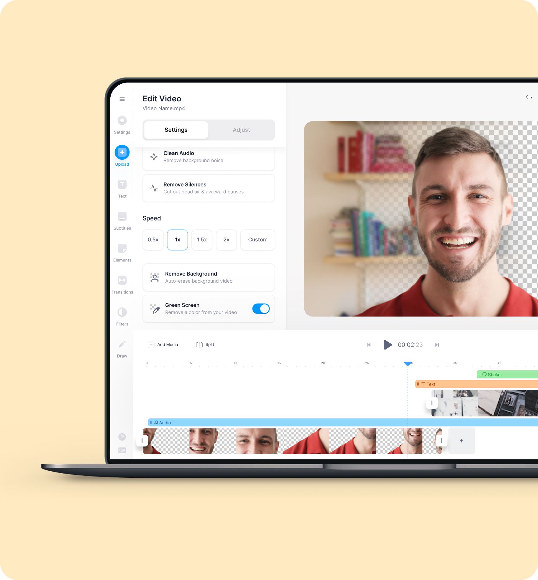 GIF Background Remover Online; Free VEED