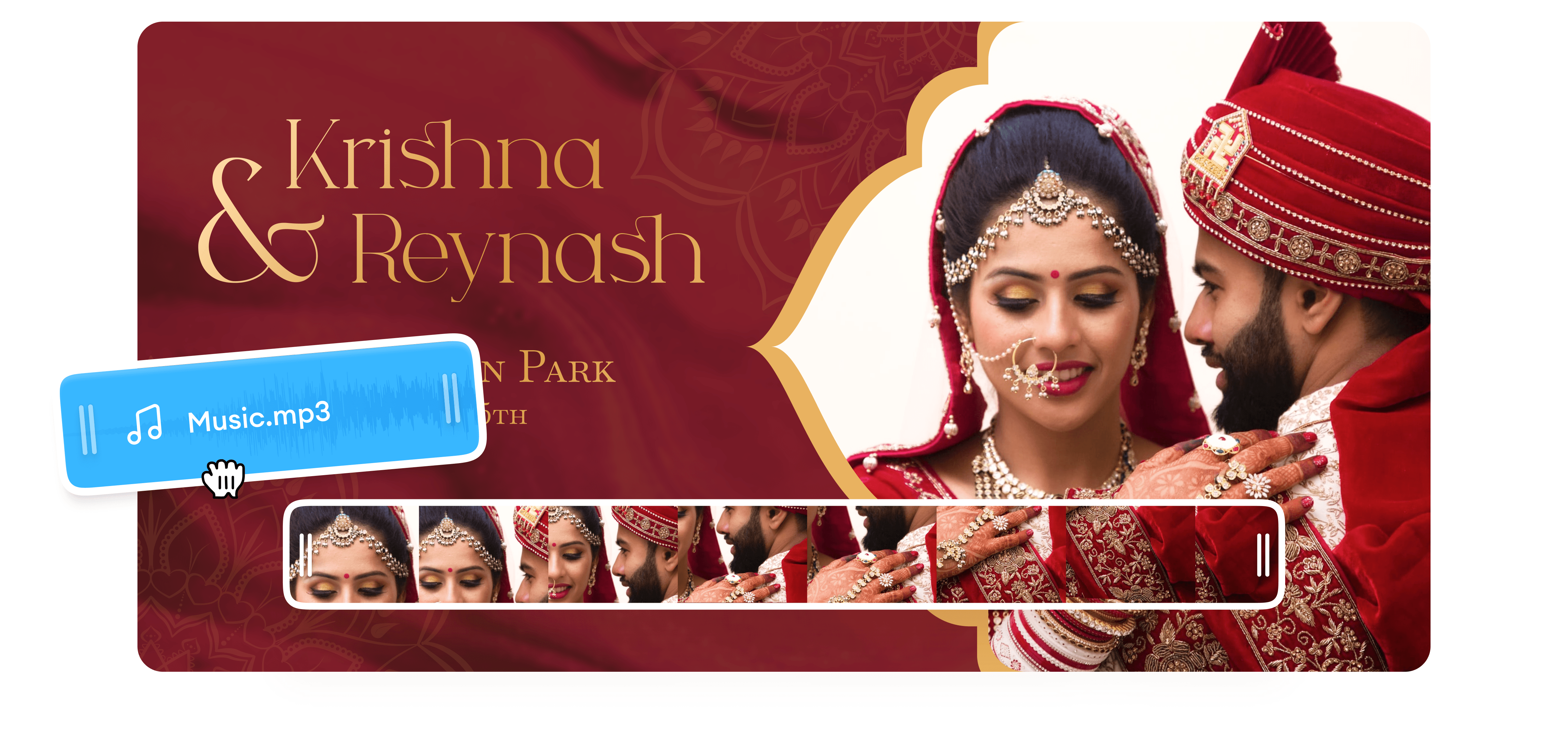 Với công cụ tạo video thiệp cưới Ấn Độ miễn phí VEED.IO, bạn có thể tạo ra những đoạn video đầy ấn tượng và chất lượng cao cho đám cưới của mình. Công cụ này được tích hợp với nhạc nền cho video cưới Ấn Độ, giúp bạn tạo ra một kỷ niệm đáng nhớ cho một ngày trọng đại trong cuộc đời.