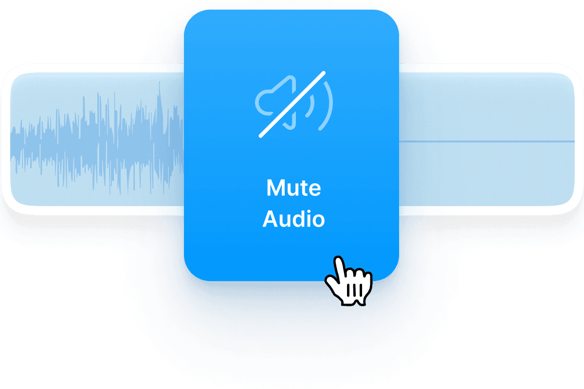 Mute the audio