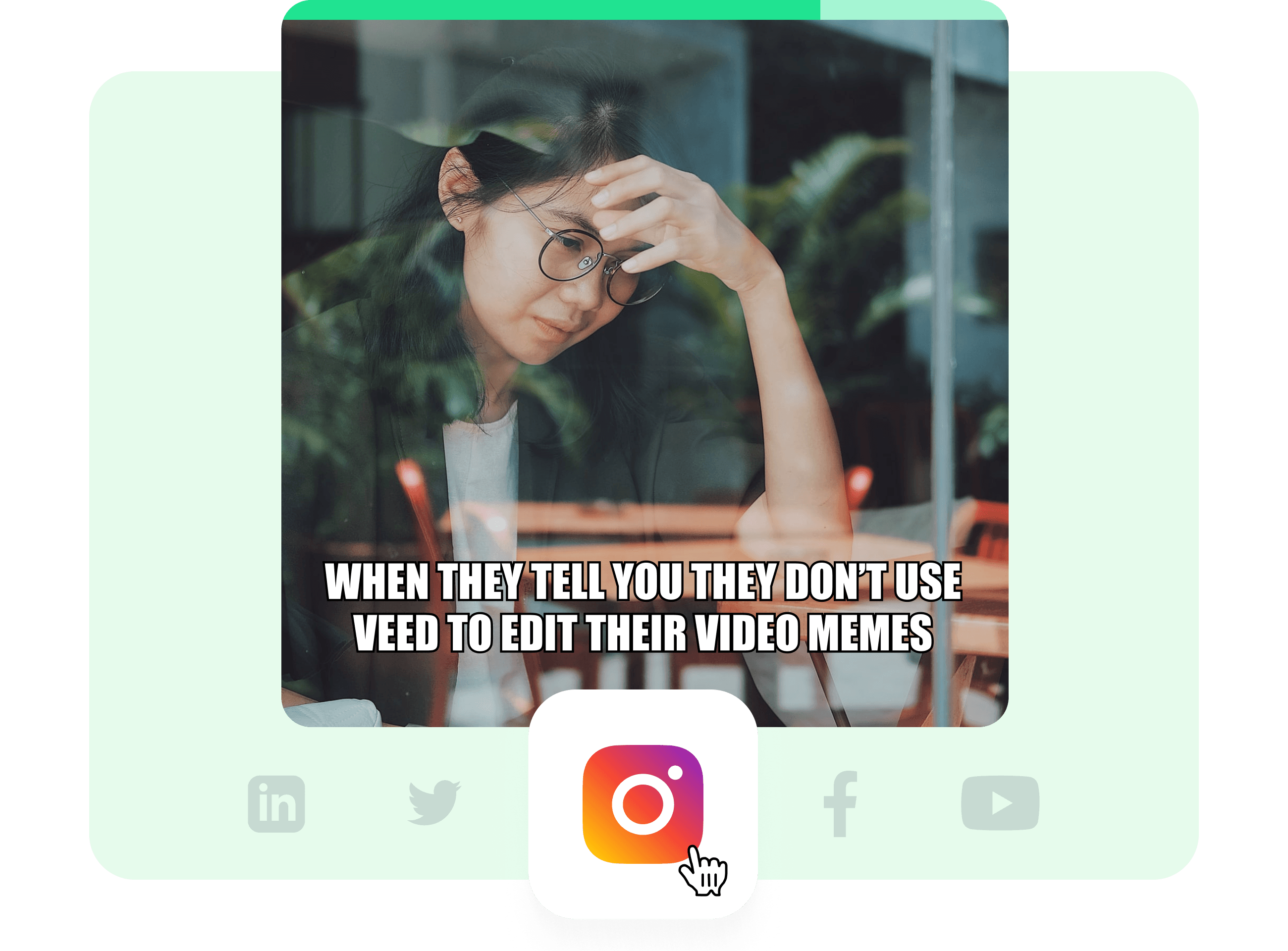 Generador de memes en línea. Crear memes de vídeo, gratis VEED.IO