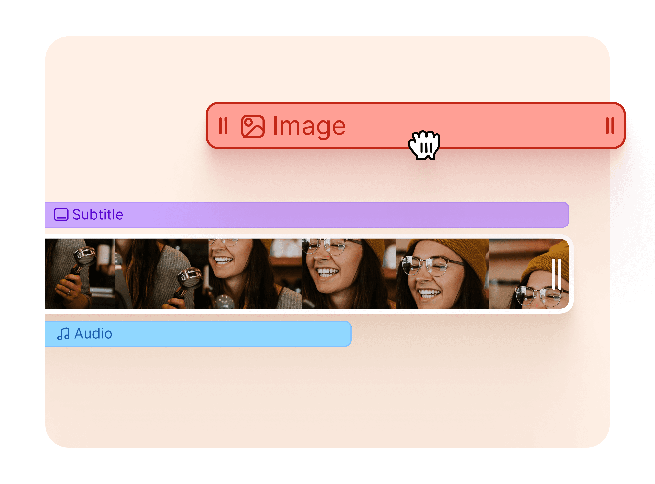 Place images anywhere on the timeline