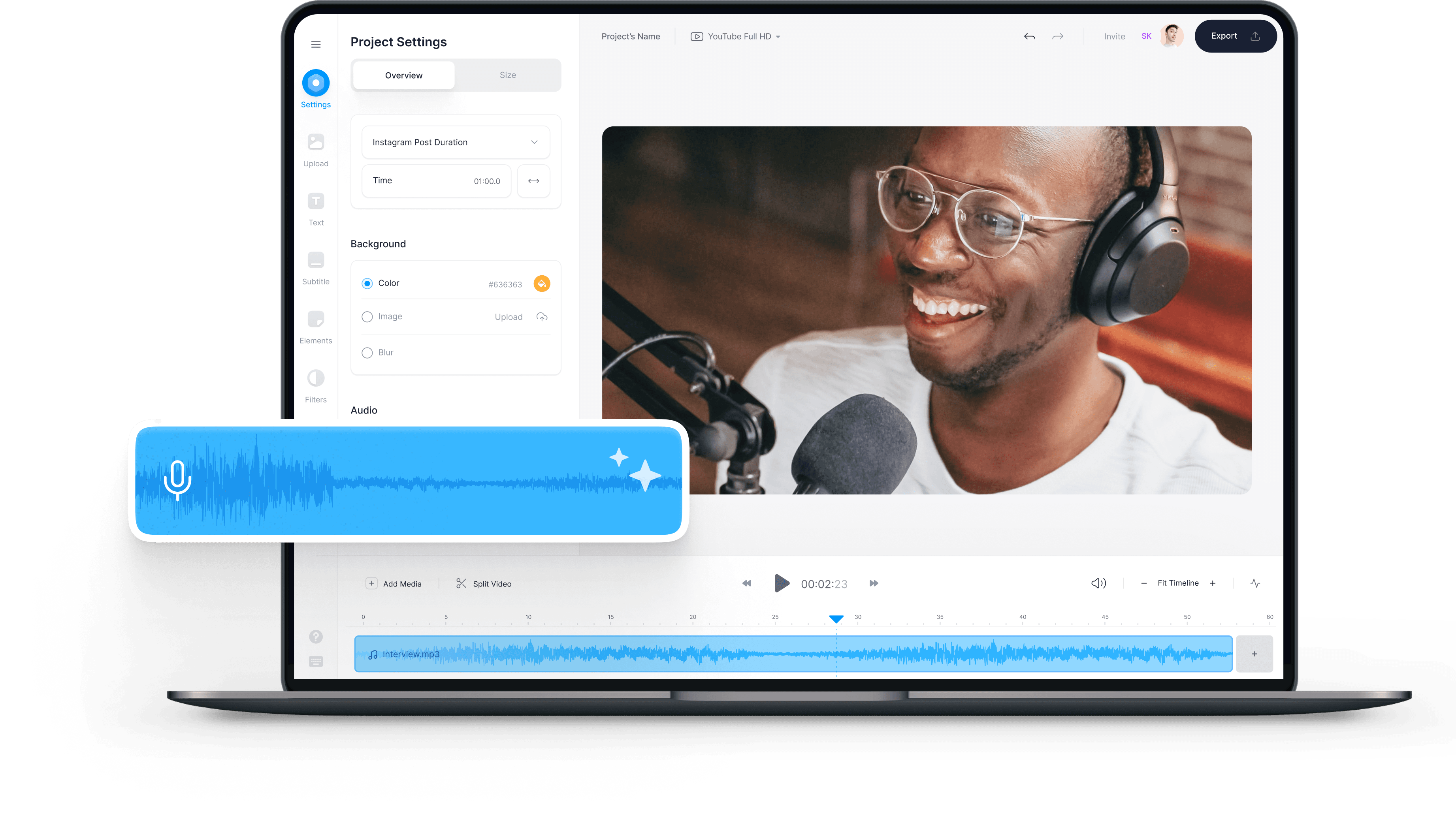 Remove Background Noise from Audio Online VEED.IO