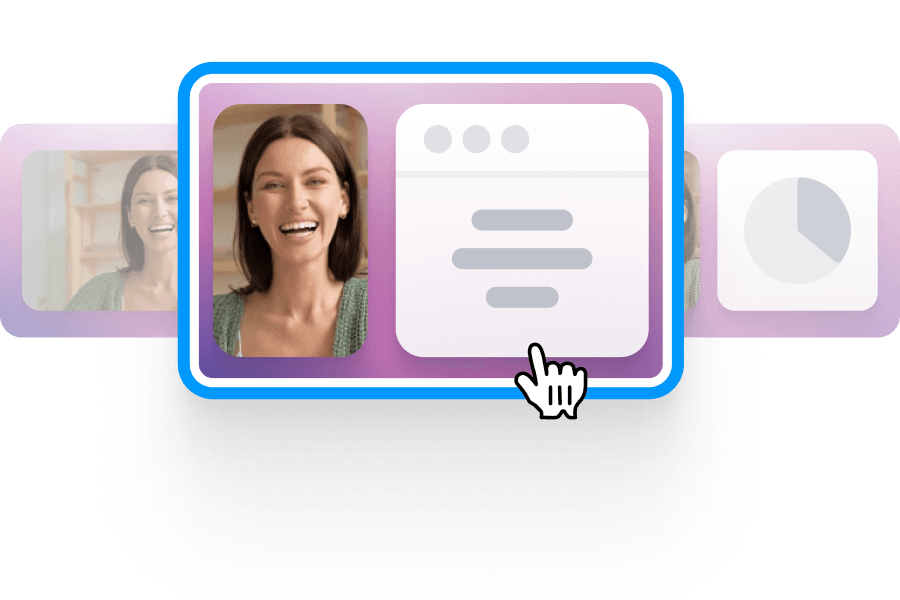 Выбор макета записи экрана в VEED.IO Screen Recorder
