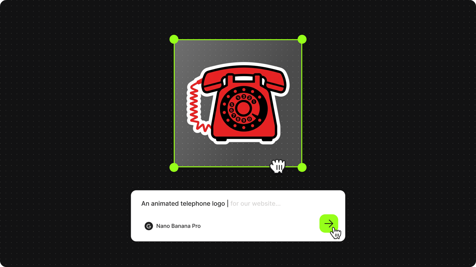 Call Logo with a prompt box to generate a logo with Nano Banana Pro