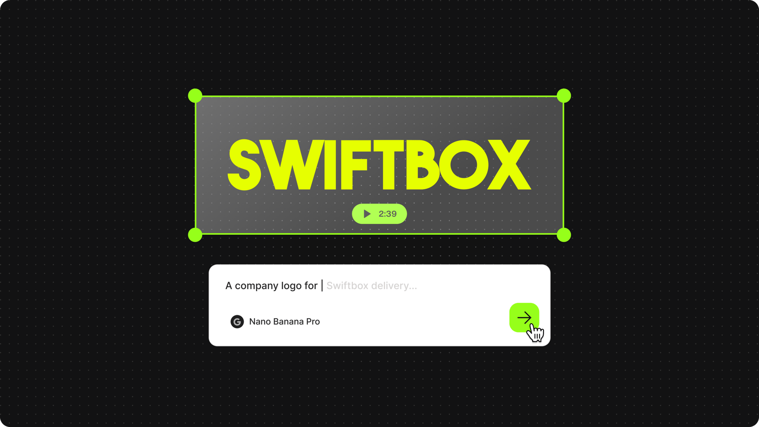 Company Logo with a prompt box to generate a logo with Nano Banana Pro