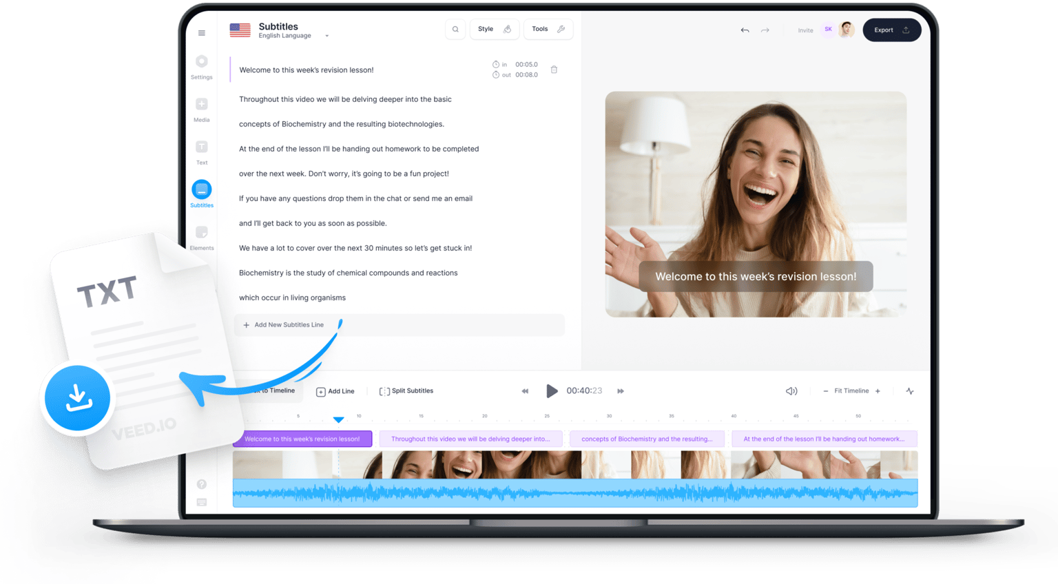 Online Voice Dictation Software VEED