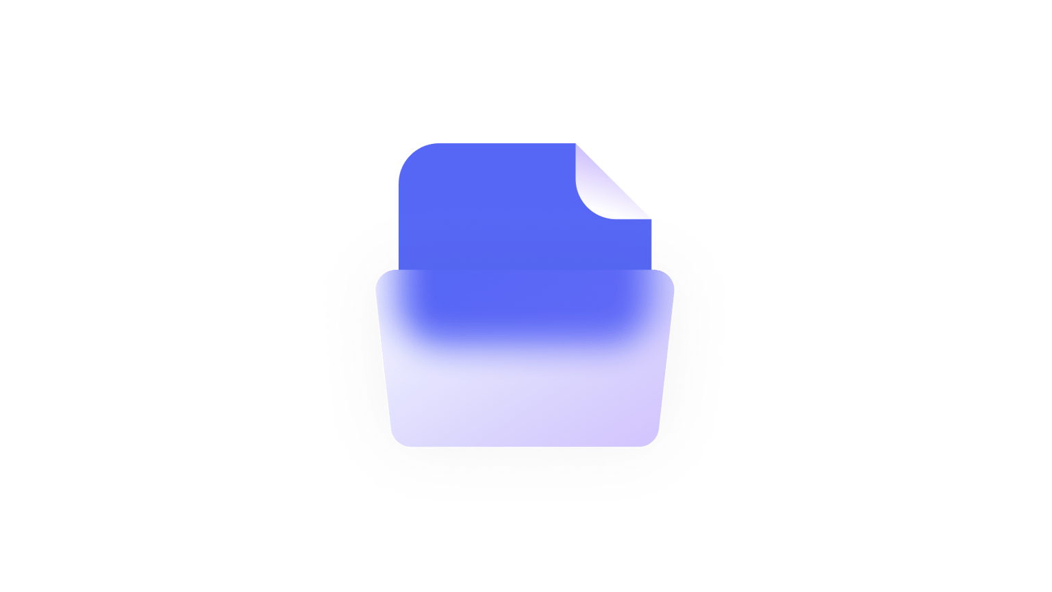 A document icon with a folded corner, colored in light blue gradient