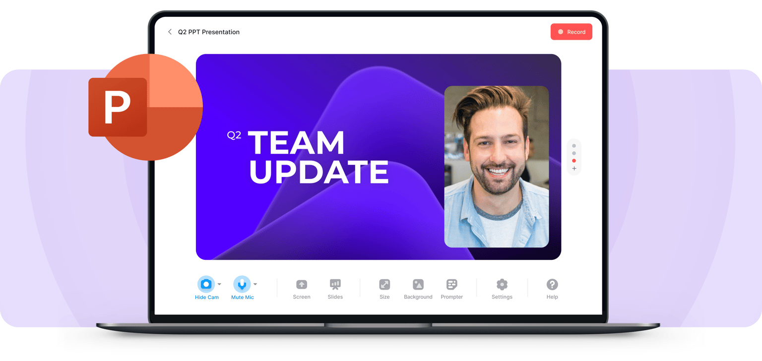 powerpoint record presentation with webcam