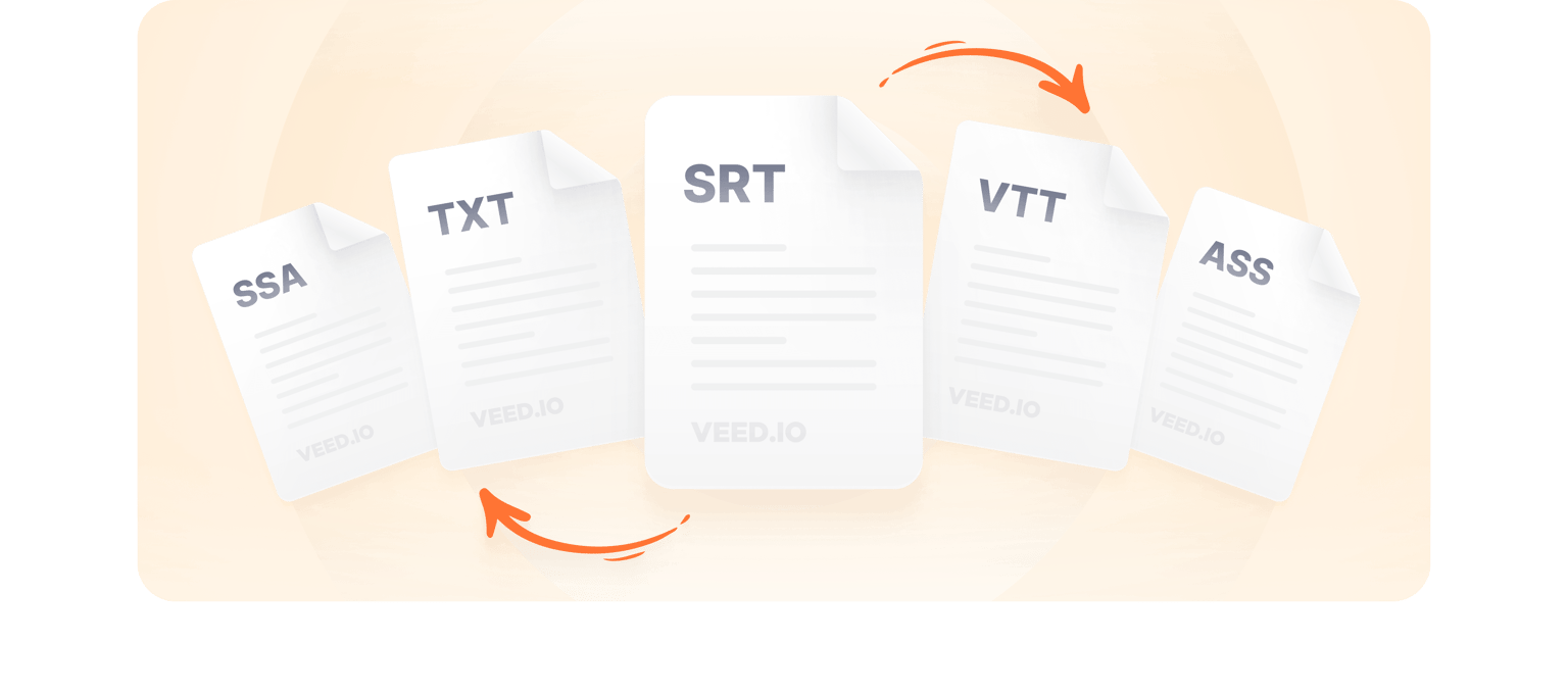 SRT Конвертер - Конвертируйте SRT Файлы в TXT, VTT и многое другое - VEED.IO