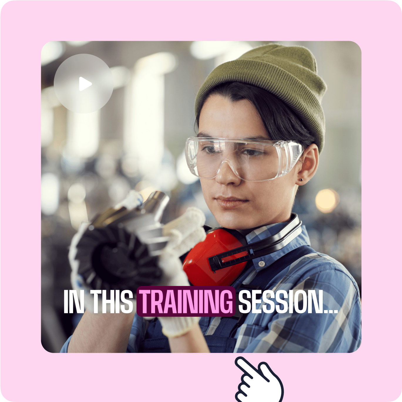 VEED Subtitle Generator training session preview showing 'IN THIS TRAINING SESSION...' text overlay on video content.