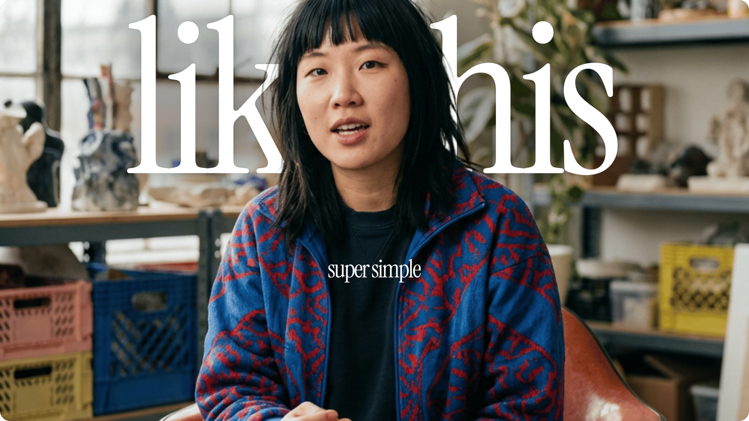 VEED's Text Behind Person feature showing captions 'likethis' and 'superbigtext' layered behind a person.