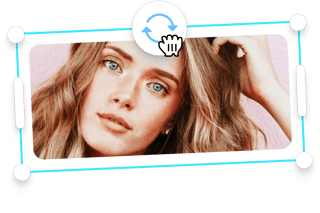 a part of hair are rotated on a horizontal angle and not vertical