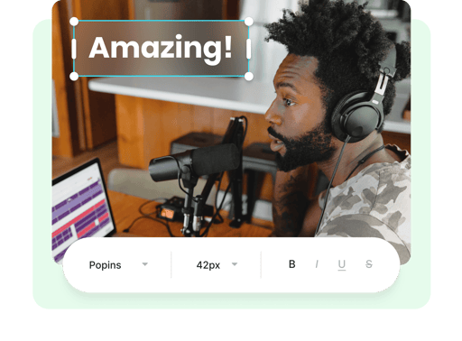 Add text to different parts of your video