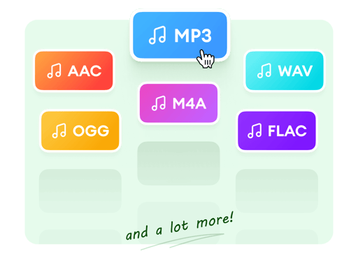 Save in your desired audio format