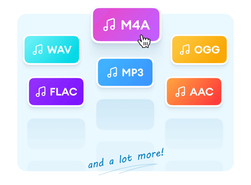 Save in your desired audio format