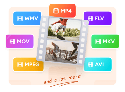 Select from multiple formats 