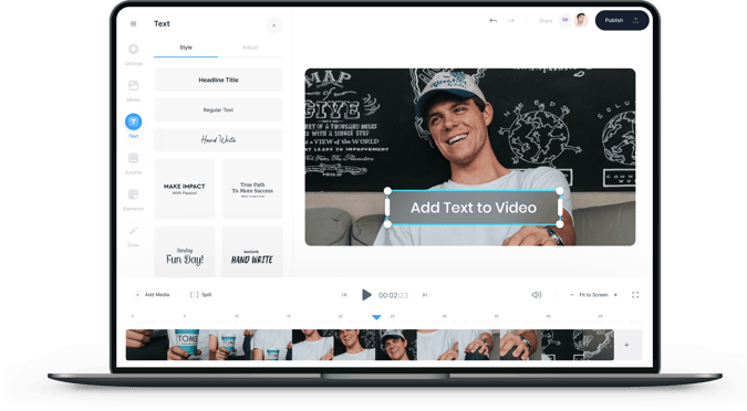 Add text to video