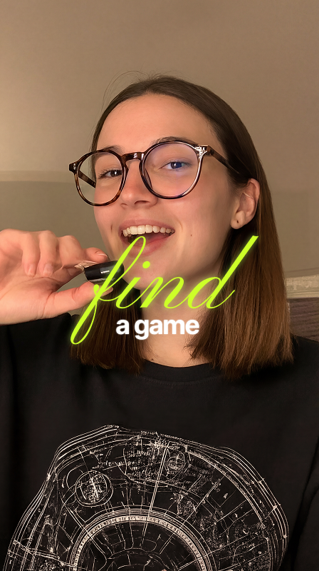 A presenter with glasses announcing a launch with animated captions